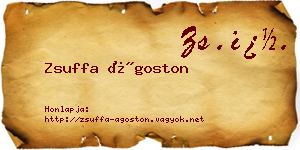 Zsuffa Ágoston névjegykártya